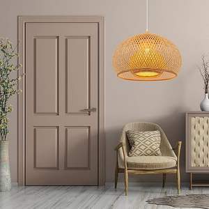 Pantalla de Lámpara de Bambú al por Mayor, Cubierta de Iluminación Natural Hecha a Mano, Pantalla de Lámpara Colgante para Decoración Interior Moderna, Fabricada por KingCraftViet - Product Image 3