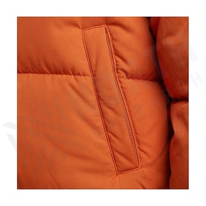 Hooded Quilted Waterproof <b>Bubble</b> Jacket Black Full Sleeve Winter Windproof Cotton Shell Knitted Fabric Polyester Filling Stand - Product Image 5