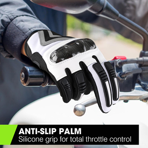 Guantes de Carreras de Dedo Completo, Material Transpirable, Diseño Antideslizante para Ciclismo y Motociclismo, Cierre de Gancho y Bucle - Product Image 4