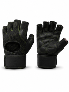 Custom Logo Unisex Leather Fitness Gloves <b>Half</b> Finger Weight Lifting Body Building Non <b>Slip</b> Breathable Gym Training 0.5kg Fasten - Product Image 1