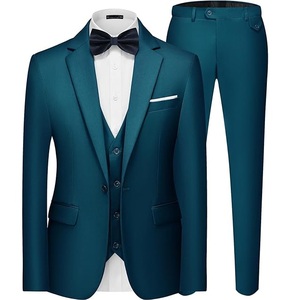 Trajes Clásicos Transpirables para Hombre, Corte Entallado, 3 Piezas, Blazer y Pantalones, Traje de Esmoquin para Boda y Fiesta, Trajes de Lujo para Hombre - Product Image 1