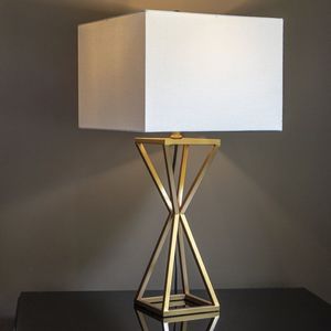 Modern Minimalist Metal LED Table <b>Lamp</b> with White Fabric Round Shade <b>Touch</b> Control Warm White Light for Bedroom Decor - Product Image 3