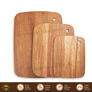 Fabricante Indio Vende Juego de 3 Tablas de Cortar de Madera de Acacia con Diseño Personalizable - Hechas a Mano y Ecológicas a un Precio Excelente - Product Image 3
