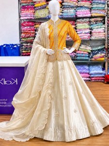 <b>Top</b> Selling Navratri Purple Embroidered Kurta Lehenga Gota Patti Work Traditional Indian <b>Wedding</b> Rakhi Diwali Wear For Women - Product Image 4