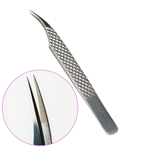Pince à épiler professionnelle en acier inoxydable de qualité supérieure, pointe dentelée, antistatique, durable, 10 mm, rose, fournitures pour extensions de cils - Product Image 5