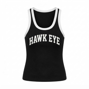 HAWK EYE SPORTS Camisetas sin mangas de cuello redondo para mujer, de poliéster/algodón, transpirables, de punto, informales, holgadas, cómodas para uso diario - Product Image 3