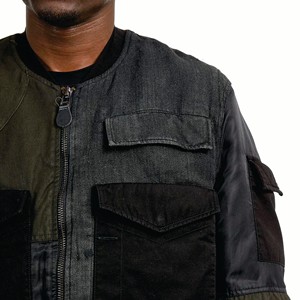 Latest Design Men's Flight Bomber <b>Jacket</b> with Stand Collar <b>Denim</b> Quick Dry & Breathable Winter Fashionable Clothes - Product Image 5