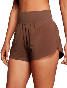 Shorts de course en satin respirant de qualité supérieure, taille mi-haute élastique, pour femmes, fitness, yoga, avec doublure intérieure, séchage rapide - Product Image 6