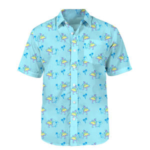 Chemises décontractées pour hommes style urbain été 2026, 100 % polyester, popeline tricotée, séchage rapide, respirantes, manches courtes, col rabattu - Product Image 1