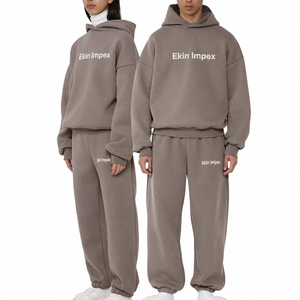 Conjunto de Sudadera con Capucha y Pantalones Deportivos Unisex para Hombre Ekin Impex, 100% Algodón, Felpa, Lavado Ácido, 460g, Secado Rápido, Estampado en Serigrafía, Casual - Product Image 1