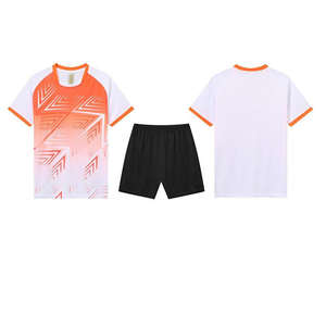 Maillot de football unisexe personnalisé, ensemble complet, nouveau design, uniforme sportif été-automne, service OEM, short en mesh respirant - Product Image 4