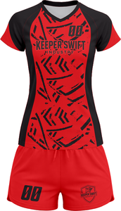 Tenue de volley-ball SpikeStorm Pro AeroSpike Elite, kit de volley-ball ThunderHit Premium, 100 % polyester, impression par sublimation intégrale - Product Image 2