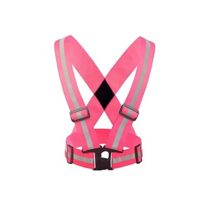 Ceinture de sécurité réfléchissante en polyester élastique et confortable, de haute qualité, taille réglable, couleur fluorescente, haute visibilité pour la course à pied - Product Image 1