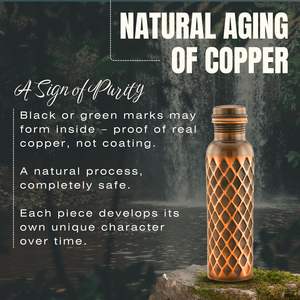 Botella de Agua de Cobre Puro de 1 Litro, a Prueba de Fugas, Duradera, Resistente al Óxido, Vaso Tradicional Ecológico, No Tóxico, Libre de BPA, para Gimnasio y Oficina - Product Image 5