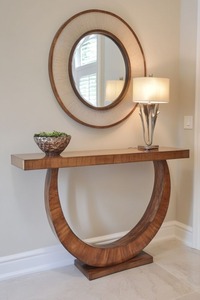 Rustic Wooden <b>Console</b> <b>Table</b> For Hallway Entryway Bedroom Living Room Interior Furniture Arrangement - Product Image 3