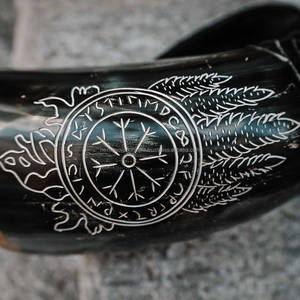 Excellente qualité polie Viking corne de boeuf tasse de bière artisanat naturel pour café boisson Cocktail se ressembler Viking corne à boire - Product Image 2