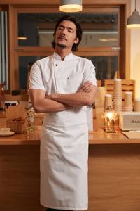 ชุดยูนิฟอร์มเชฟร้านอาหารโรงแรม ผ้าฝ้ายอ๊อกซ์ฟอร์ด แขนสั้น สำหรับพนักงานบริการมืออาชีพ ชุดทำงานครัว - Product Image 2