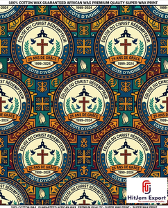 Printed African Wax Print Cotton Fabric Manufacturer OEM Church Convention Anniversary Celebration Supplier Ghana Nigeria Kenya - Product Image 5