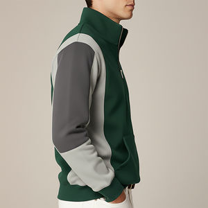 Sweat-shirts pour hommes à col quart zippé, surdimensionnés, à épaules tombantes, imprimés et brodés sur mesure, style streetwear, couleur unie, pour l'hiver - Product Image 3