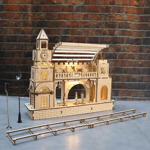 Rompecabezas 3D de Madera, Modelo de Estación de Tren, Kits de Herramientas para Construir, Manualidades Hechas a Mano, Regalo de Navidad Único - Product Image 2