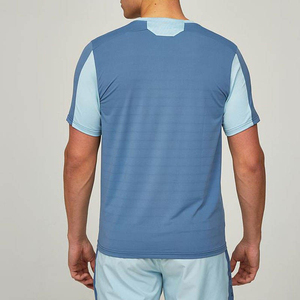 Ensemble deux pièces décontracté en coton biologique pour homme, avec logo personnalisé en relief, tricoté 3D, style streetwear, été, t-shirts imprimés - Product Image 3