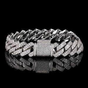 Bracelet élégant en argent 925 avec breloque en moissanite, chaîne scintillante, style hip-hop, bijou unisexe tendance, accessoire de mode, cadeau pour tous les jours - Product Image 1