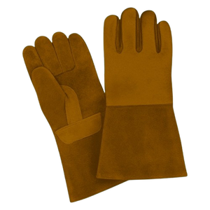 Gants de soudage robustes en cuir pleine fleur et croûte de cuir, protection durable des mains avec caractéristiques ignifuges et anti-coupures - Product Image 5