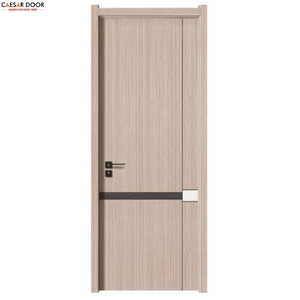 Porte d'entrée moderne en bois massif résistant à l'eau, anti-fissuration, avec surface finie en film PVC polymère, pour appartement, entrepôt, salle à manger - Product Image 1