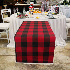 Nappe de table personnalisable, lavable, géométrique, imprimée en blanc, style simple, faite à la main, pour la salle à manger à domicile - Product Image 2