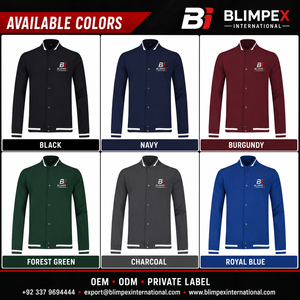Veste universitaire noire pour homme, veste à boutons pression personnalisée, veste bomber en polyester, veste de baseball, veste avec logo personnalisé brodé - Product Image 4