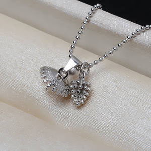 Collier en argent S925 avec pendentif en forme de cône de pin et support vide, bijoux fins à faire soi-même, accessoires pour perles 10-13, 3866 - Product Image 4