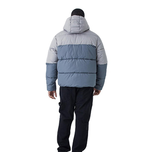 Fashion Style Solid Color Canvas Patchwork Stand Collar Hooded Waterproof Thick <b>Warm</b> Winter Puffer <b>Jacket</b> for <b>Men</b> - Product Image 2