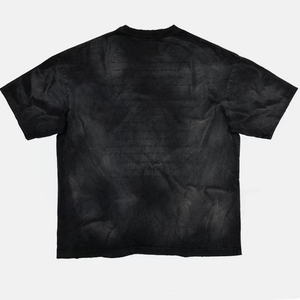 Camiseta de Algodón Lavado con Cuello Redondo, Manga Corta, para Hombre, Estilo Casual, Tie-Dye, Tejido de Punto, Corte Regular, Color Sólido - Product Image 1