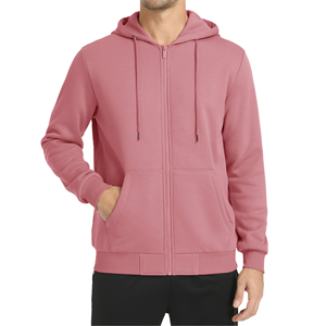 Sweat-shirts à capuche zippés de qualité supérieure pour hommes – Coupe décontractée en molleton de coton – Col zippé à prix abordable pour l'hiver – Imprimé - Product Image 1