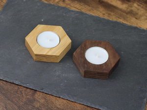 Wooden <b>Tealight</b> Holder Handmade Ash Wood <b>Candle</b> Holder Modern Minimalist Home Decor Natural Wood <b>Tealight</b> Stand - Product Image 2