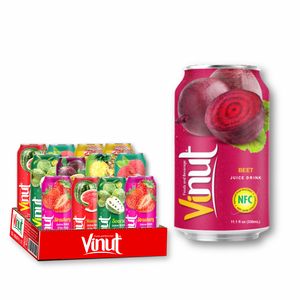 VINUT 330ml Bebida refrescante de jugo de remolacha sin azúcar de Vietnam OEM/ODM Precio al por mayor con muestra gratis Etiqueta privada - Product Image 1