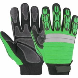 Guantes de Seguridad Profesionales Anti-Impacto de Cuero Sintético Flexible Amara con Puño de Neopreno y Protección de Nudillos TPR para Mecánicos - Product Image 3