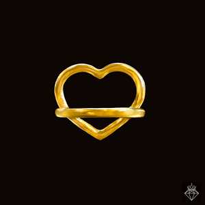 PRAO elegante y elegante Corazón de cristal anillo de moda antideslustre joyería elegante - Product Image 1