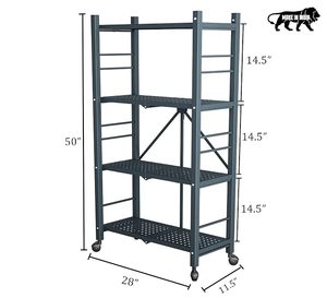 Estante Metálico Moderno de 4 Niveles, Estante de Almacenamiento Independiente para Cocina, Ahorro de Espacio - Product Image 5