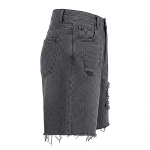 Shorts Bermuda en Jean pour Homme Style Vintage Coupe Bootcut Taille Mi-Haute Fermeture Boutonnée Séchage Rapide Décontracté Streetwear Vente en Gros Été - Product Image 1
