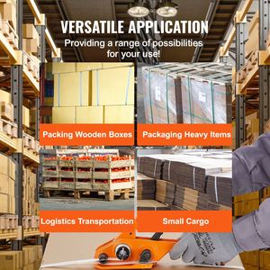 Kit di Reggiatura con Tenditore, 300 Sigilli Metallici, Nastro PET da 305m per Imballaggio Pallet in Acciaio e Materiale PP - Product Image 3