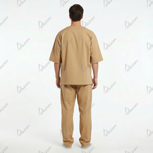 Conjunto de Uniforme Médico Transpirable de Tela Tejida, Cuello en V, Manga Corta, Pantalones, Unisex, para Enfermeros y Doctores, Logotipo Personalizado ODM, Venta al Por Mayor OEM - Product Image 3