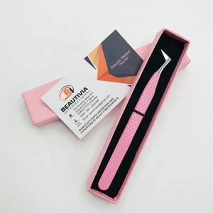 Pince à épiler d'extension de cils de volume russe en acier inoxydable de style L pointe pointue de 0.03mm pour les extensions de cils - Product Image 6