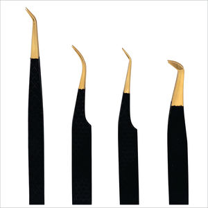 Pinzas para Pestañas de Acero Inoxidable con Logotipo Personalizado, Duraderas, con Punta Dentada de 10 mm de Longitud - Suministros para Pestañas de Volumen de Marca Privada - Product Image 2