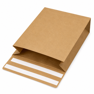 Bolsa de Correo de Papel Kraft EcoRev, Estándar, Plana, Autoadhesiva, Reciclable, con Asas Retorcidas de Lujo, Impresión Offset ECO50 para Negocios - Product Image 3