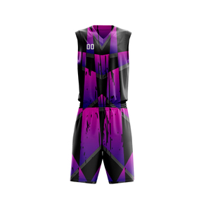 ชุดบาสเก็ตบอลชายแบบซับลิเมชั่น เสื้อกีฬาแขนกุด ขายส่ง - Product Image 5