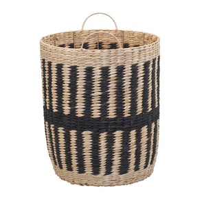 Seagrass <b>basket</b> with black pattern Handmade <b>Storage</b> <b>Basket</b> Wholesale eco-friendly Made in Vietnam - Product Image 5