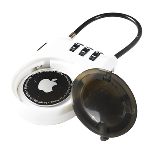 Soporte Seguro y Ligero para AirTag, con Bloqueo de Combinación, de ABS Rígido Blanco, para Bicicleta/Motocicleta - Product Image 6