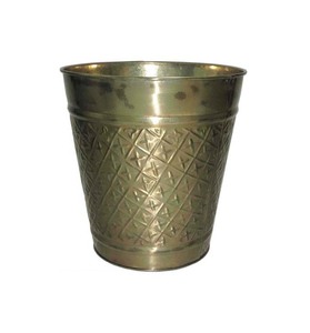 Luxury Antique Finish Metal Dustbin for Premium Hotels Restaurants and Home Decor - Product Image 1