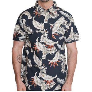 Chemise Hawaïenne Homme à Col Rabattu en Satin avec Logo Personnalisé Écologique Séchage Rapide Respirante Manches Courtes Décontractée pour l'Été - Product Image 2